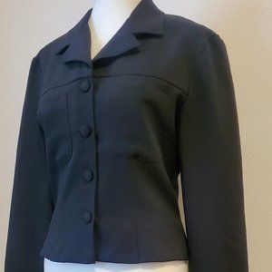 Vintage 1980s Black Blazer by Wrapper